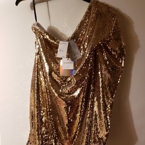 Gold Sequin Dress